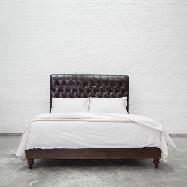 Chesterfield Leather Bed Collection