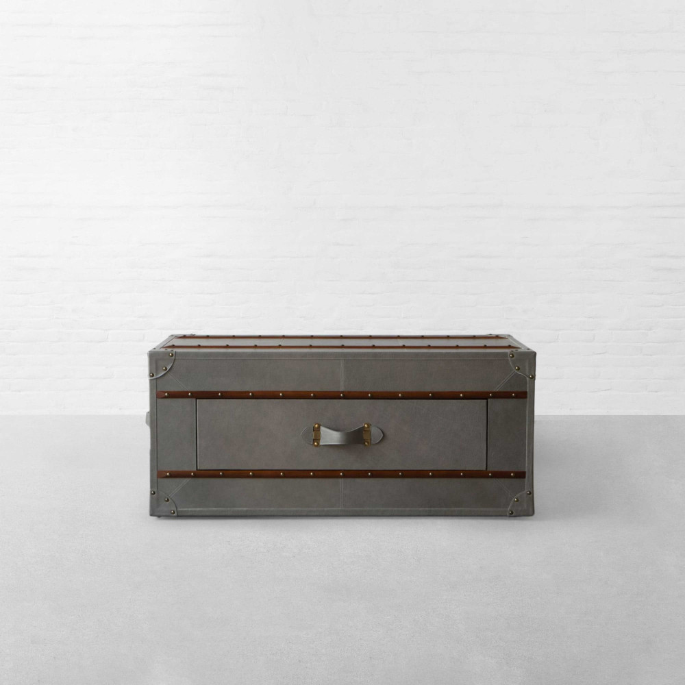 Samode Leather Trunk Coffee Table