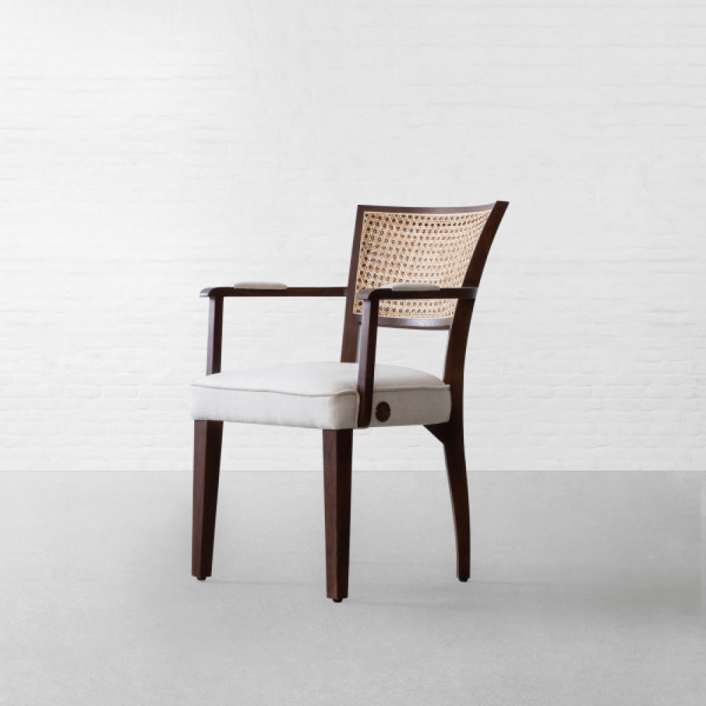 Prague Rattan Dining Chair-With Arms