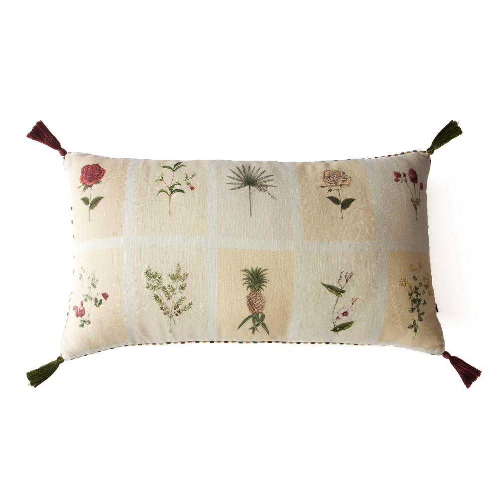 Floral wall at Barrington Court Cushion Cover