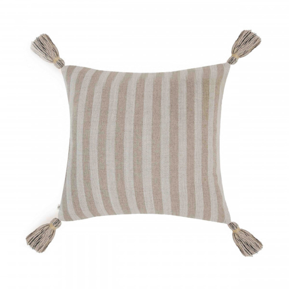 Oraang Handwoven Stripe Cushion Cover-Earth