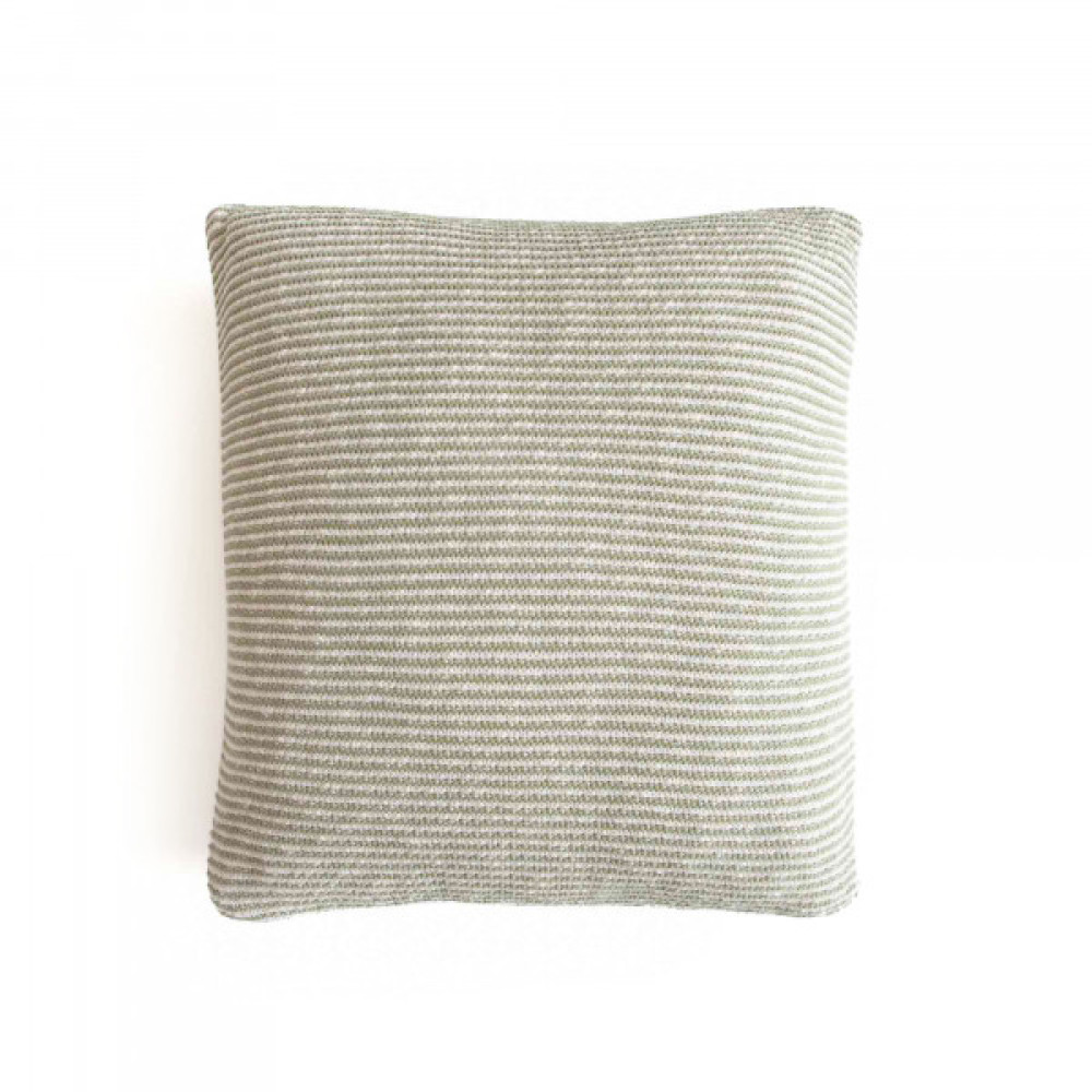 Speckled Knit Cushion Cover-Dusty Green