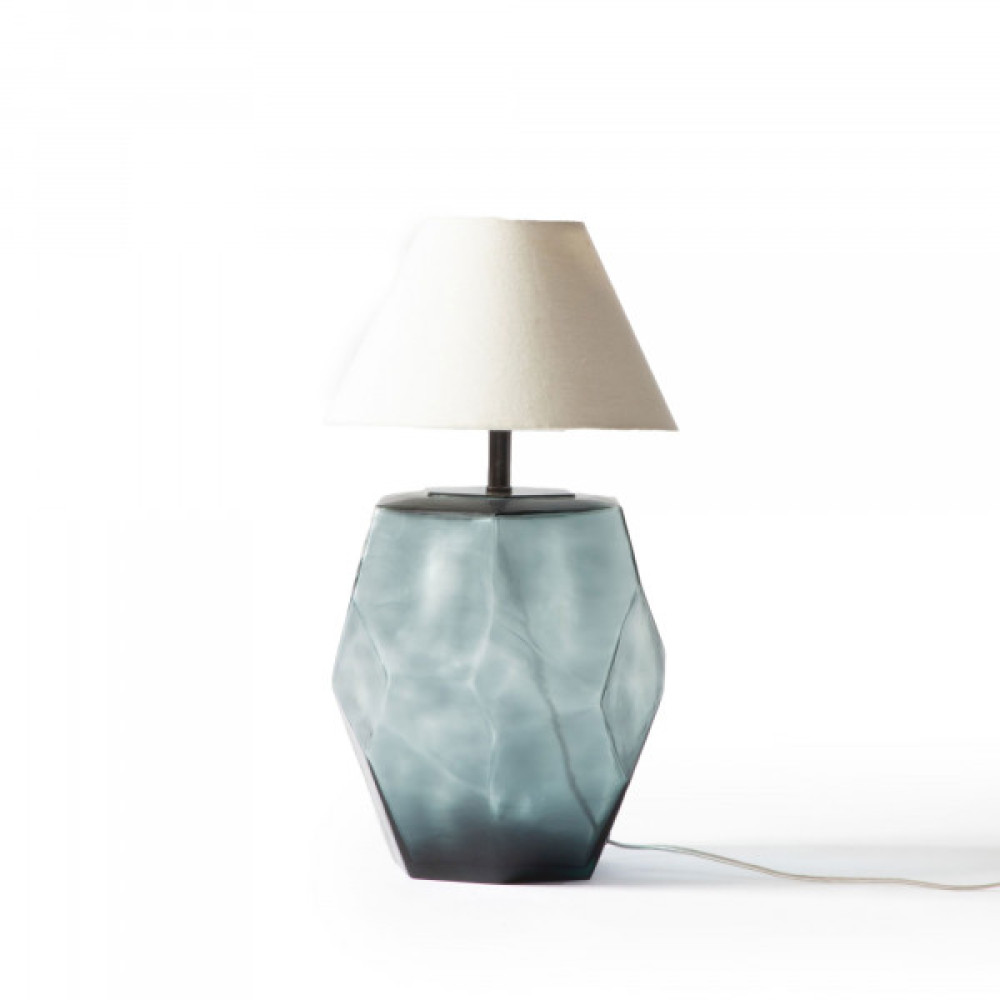 Celestial Glass Lamp Stand-Indigo