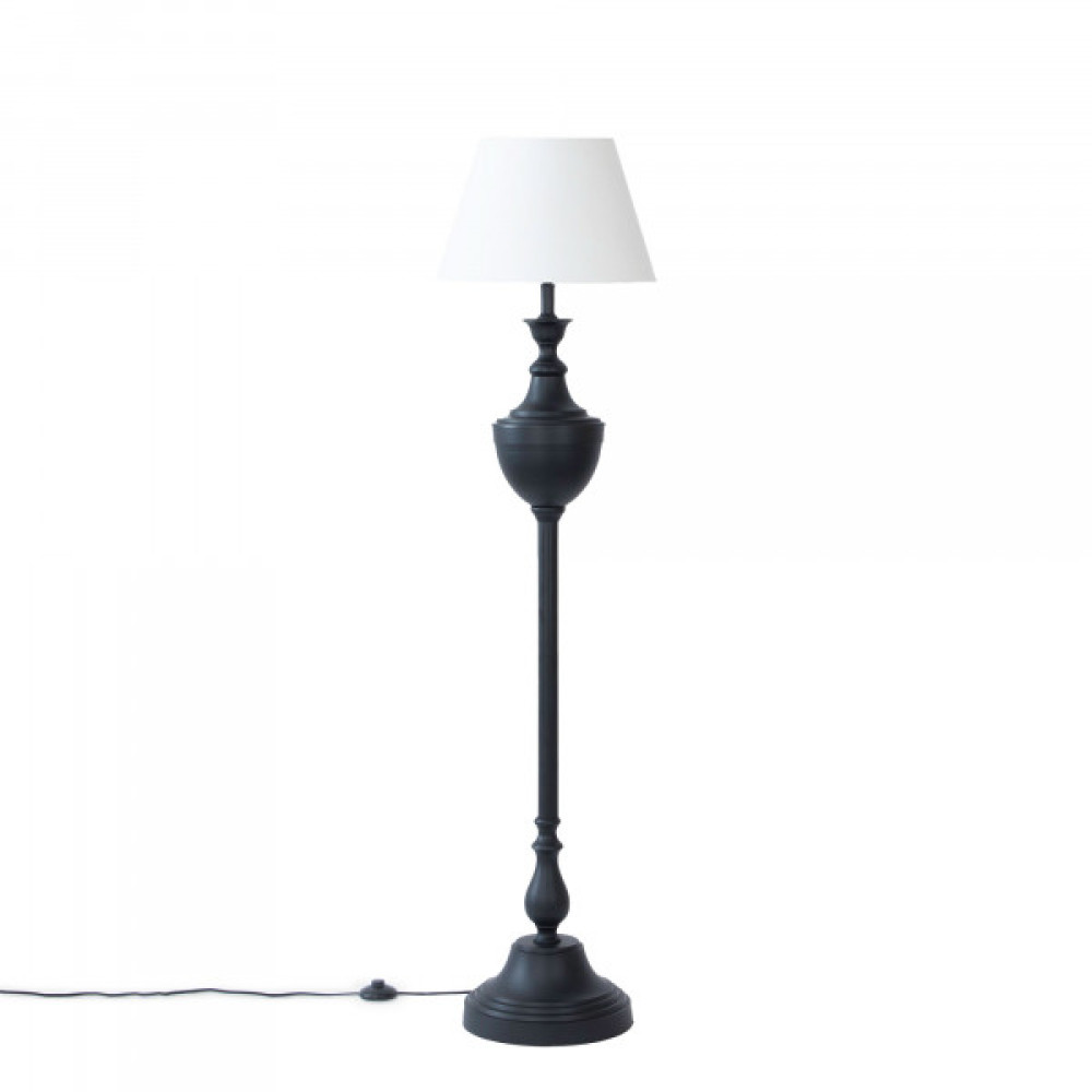 Samode Metal Floor Lamp-Ebony