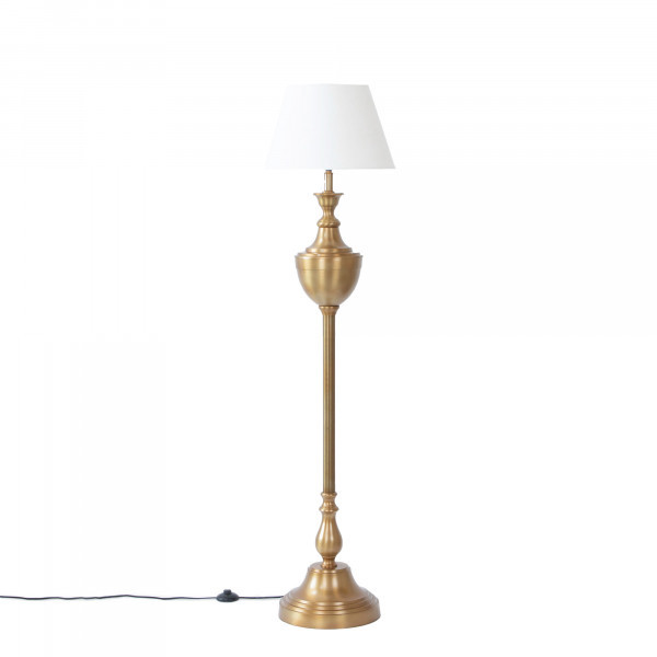 Samode Metal Floor Lamp- Antique Brass