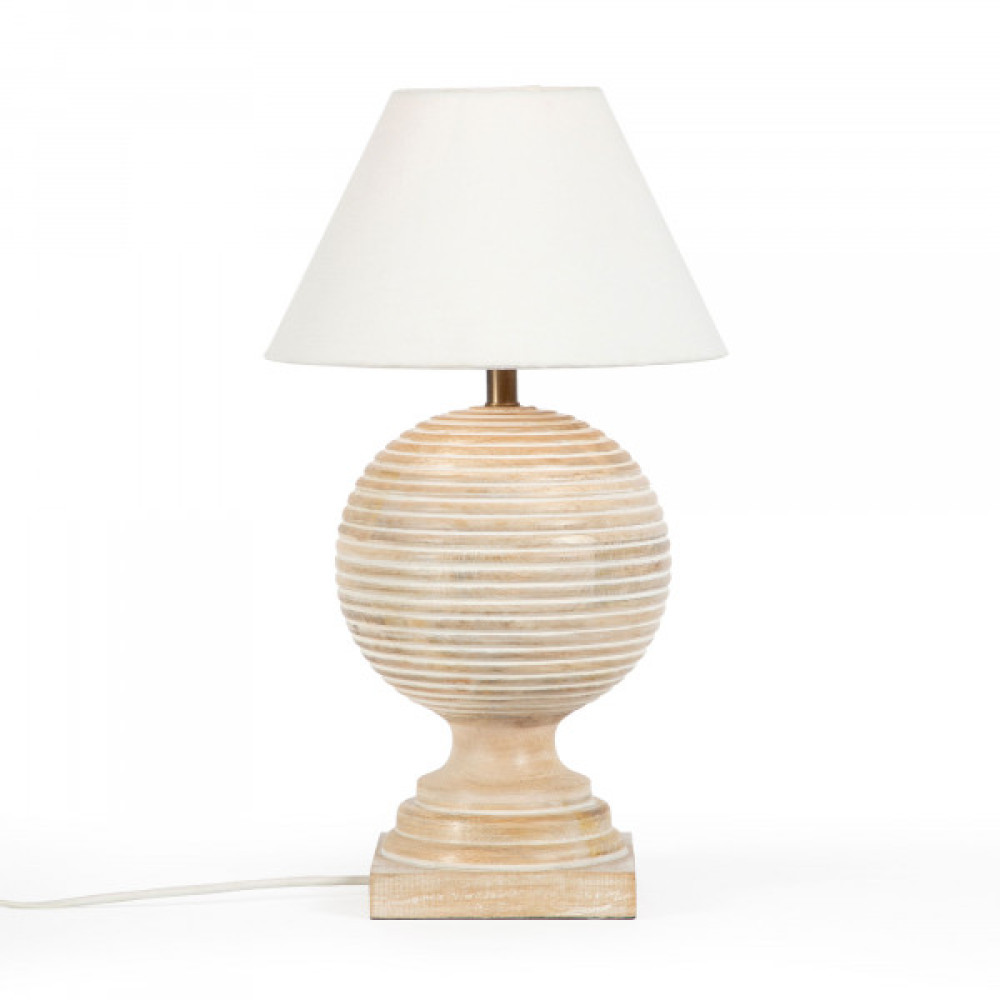 Cairo Wooden Table Lamp-Natural Wood