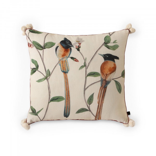 Chatting Birds Cushion Cover