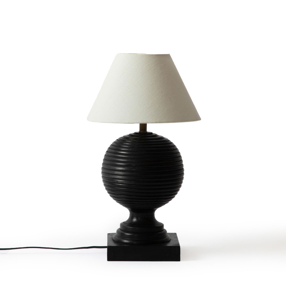 Cairo Wooden Table Lamp (Black)