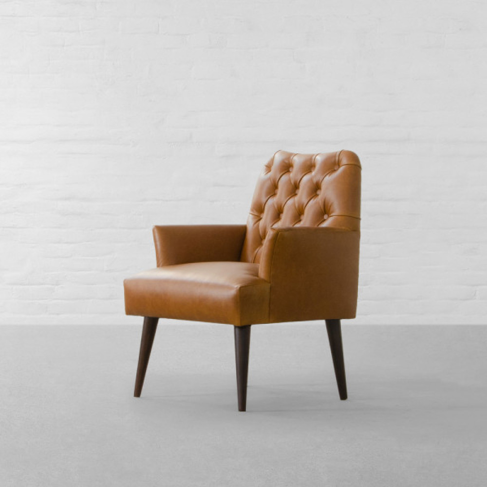 Milan Tufted Leather Armchair