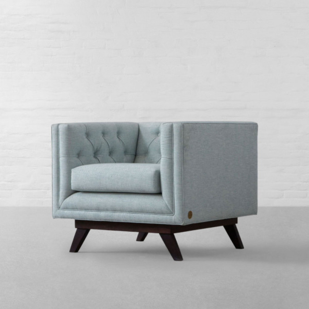 Bombay Tufted Fabric Armchair