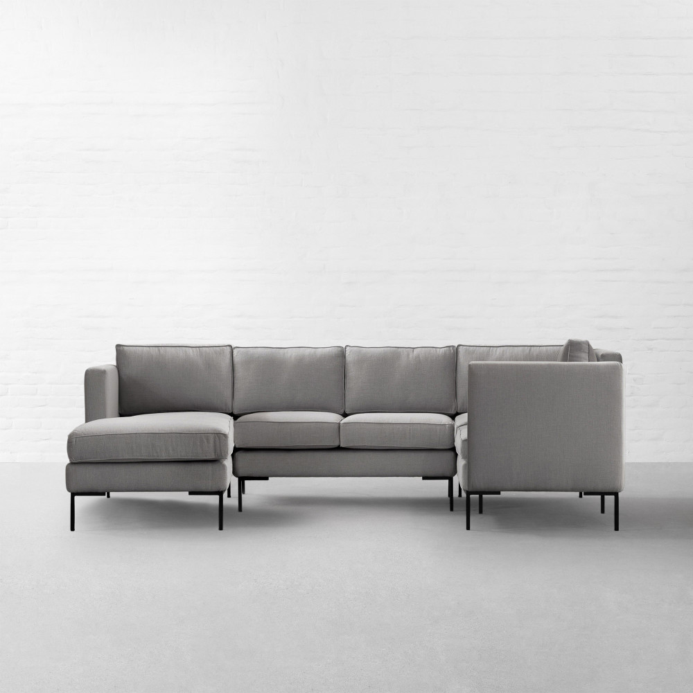 L.A. Fabric L-Shaped X-Large Sectional Sofa With Chaise