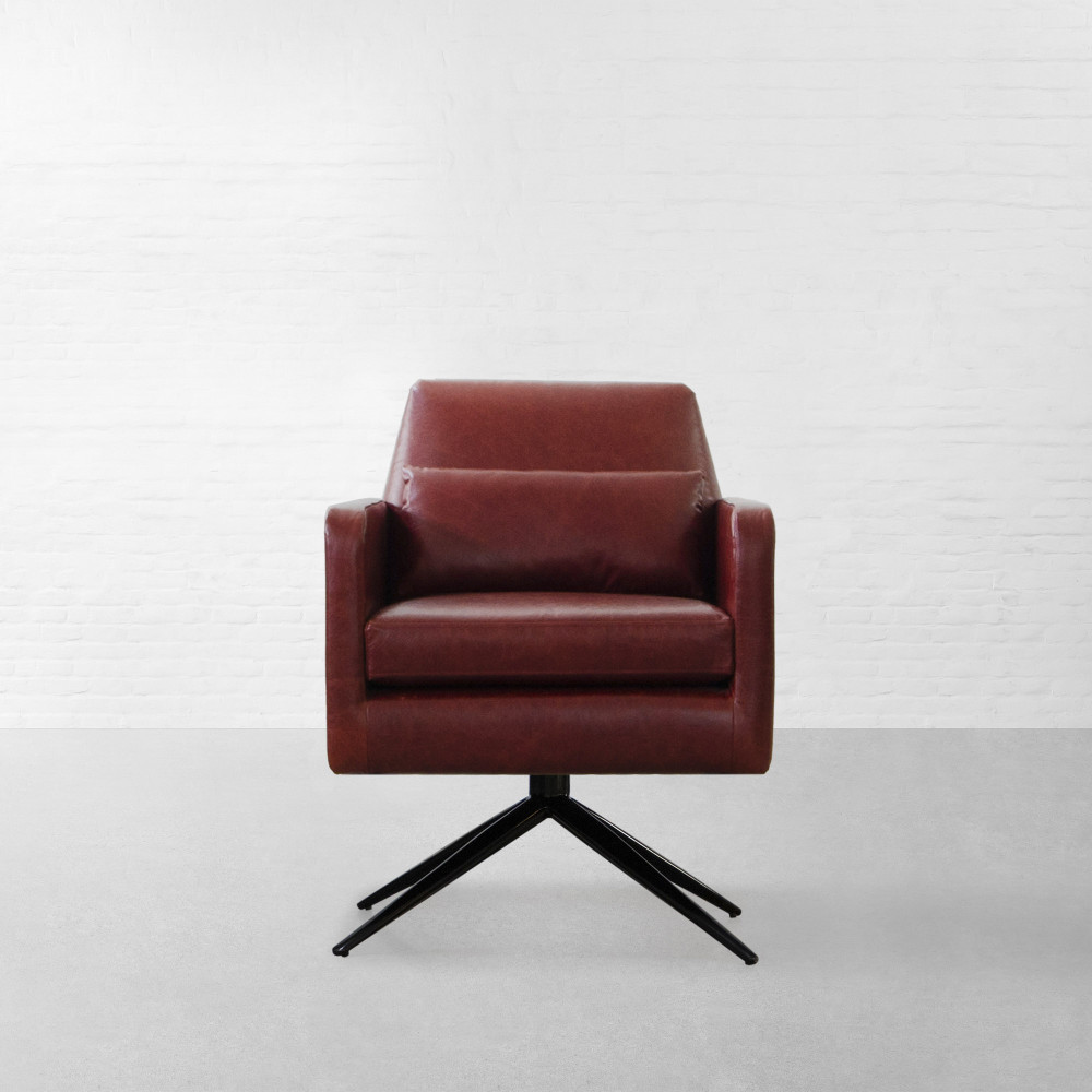 Frankfurt Leather Revolving Armchair