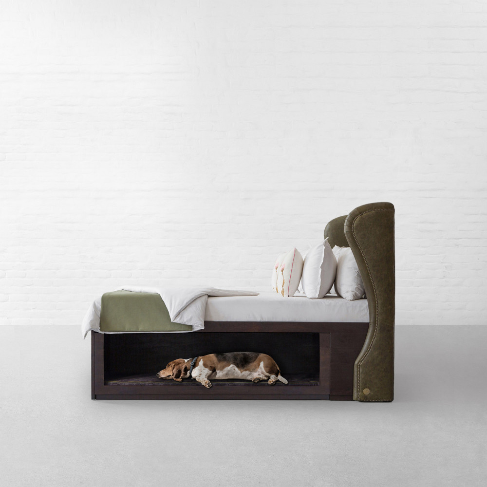 Wingback Bed with Large Pet Cove and Storage