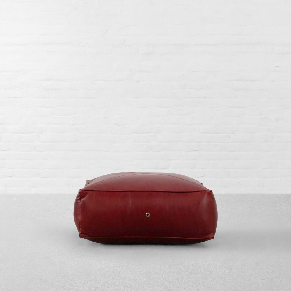 Boston Leather Floor Cushion/ Ottoman