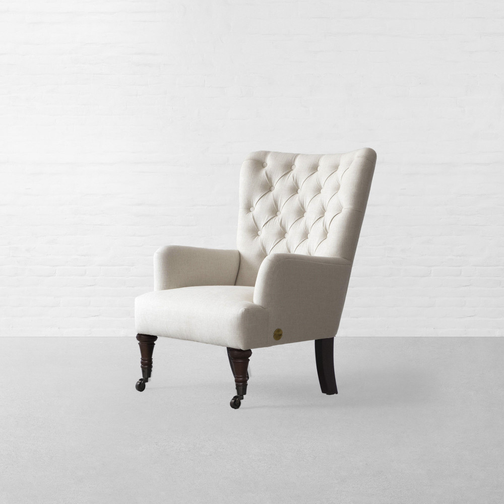 Munnar Tufted Fabric Armchair (EXP)