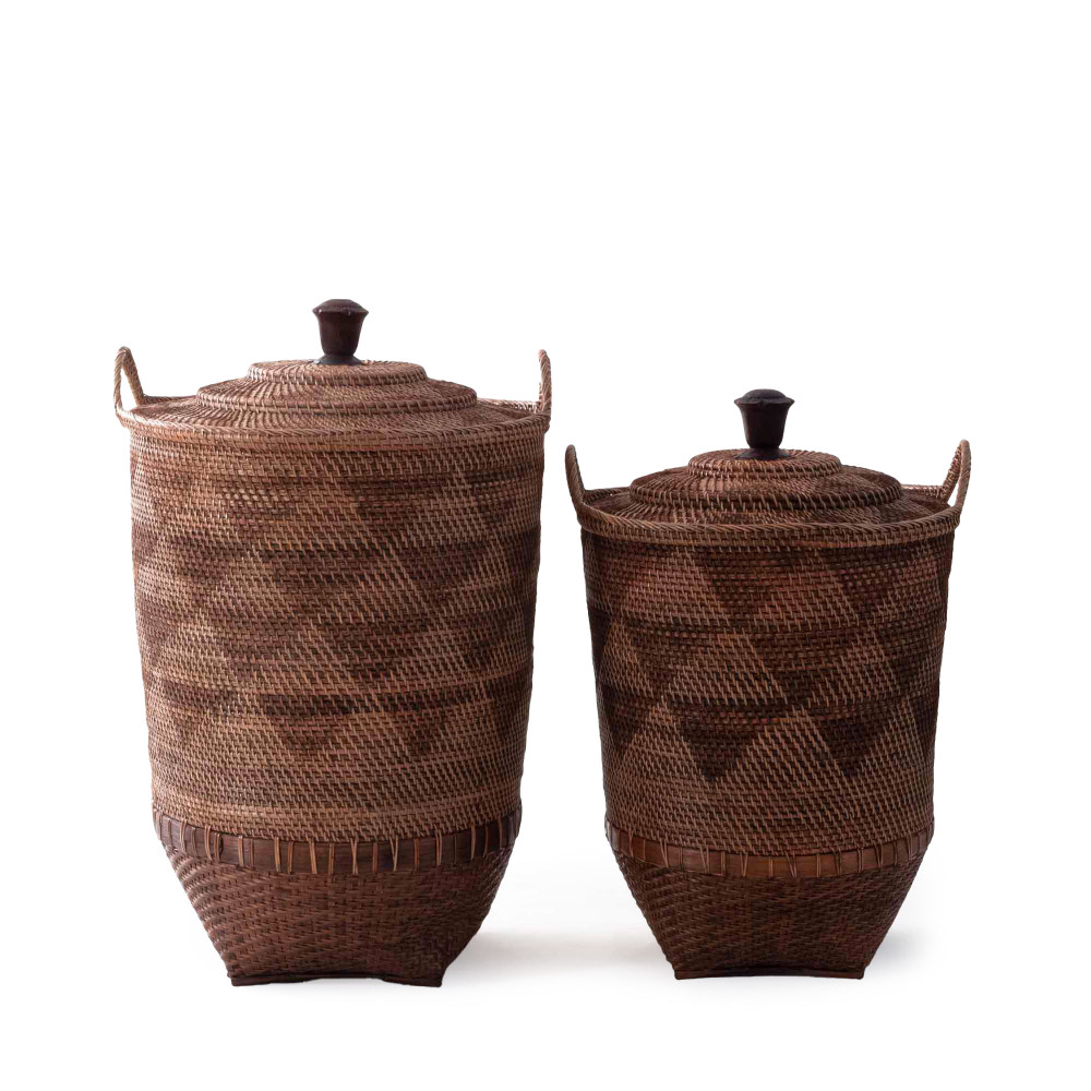 Art of Borneo - Handmade Basket with Lid and Knob