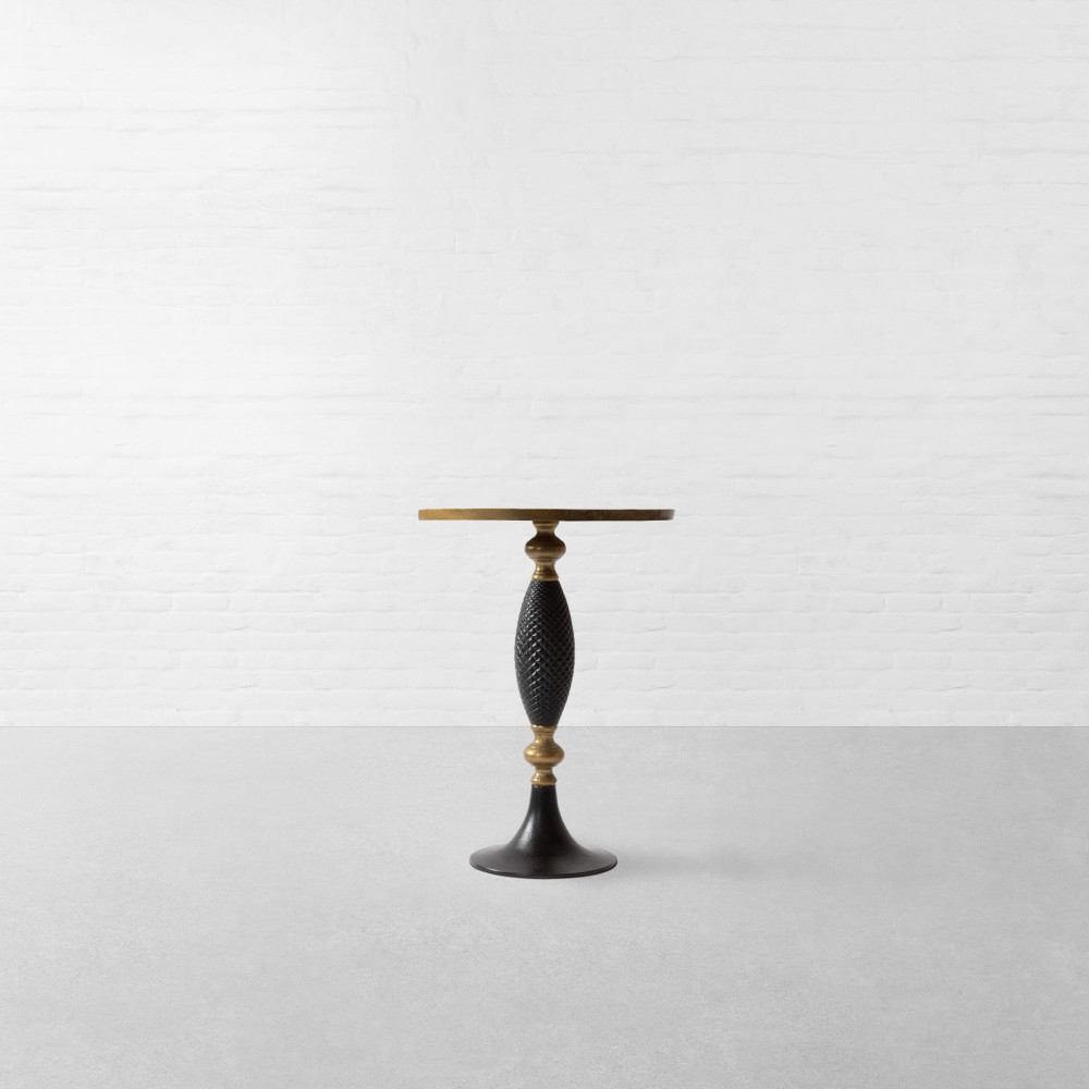 Atlantis Side Table – Antique Brass &amp; Ebony