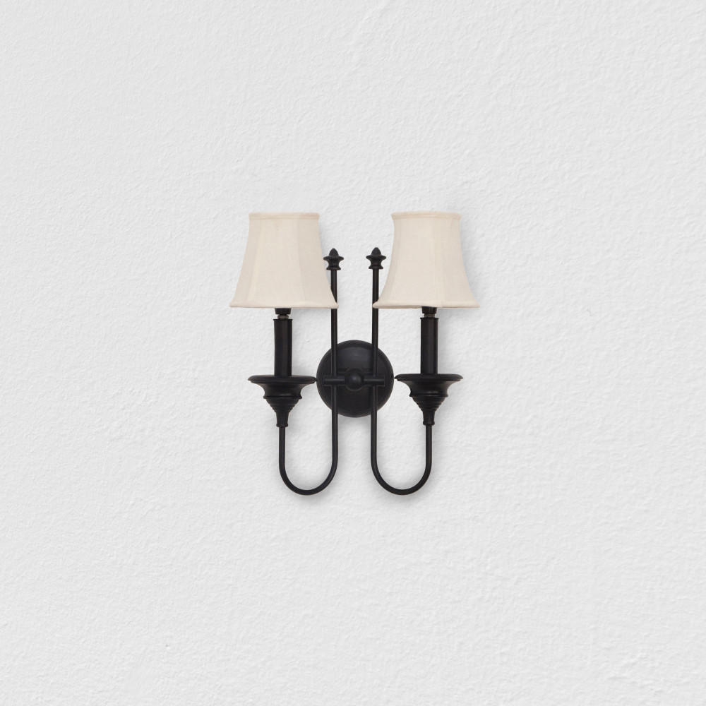 Charlestown Wall Sconce (Double) - Black