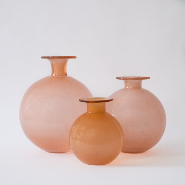 Dew Amphora Glass Vase-Rose Gold