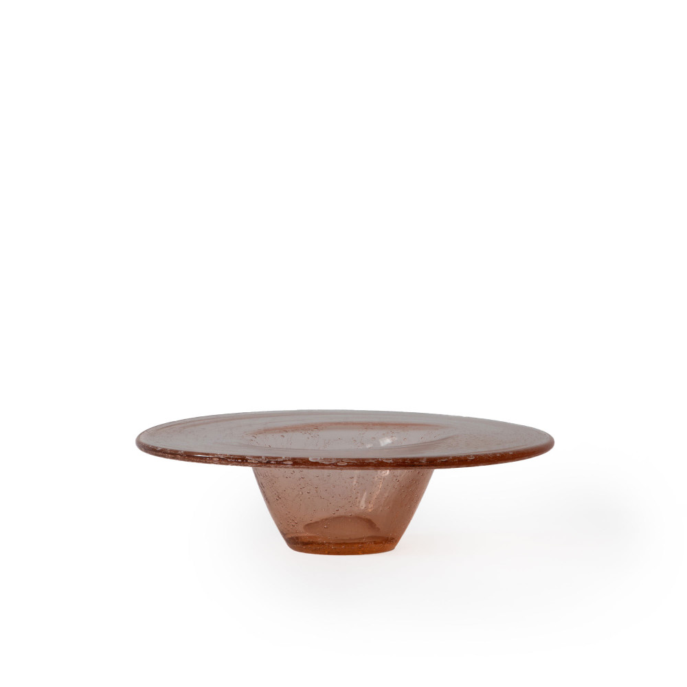Dew Glass Compote Dish - Rose Gold