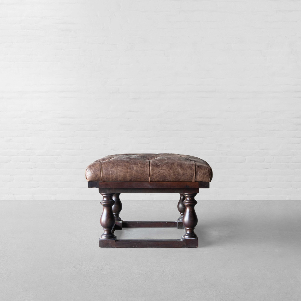 Faun Tufted Leather Coffee Table