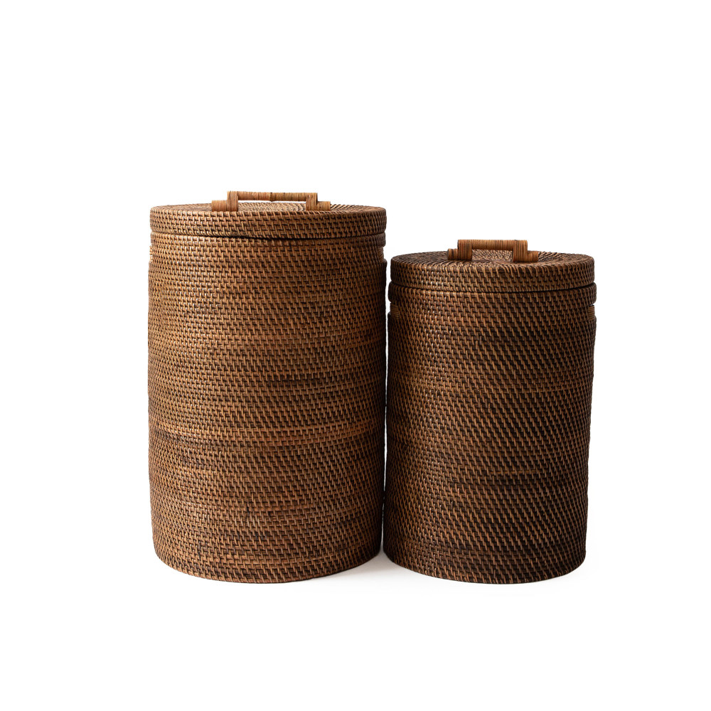 Hata Cylindrical Storage Basket - Brown