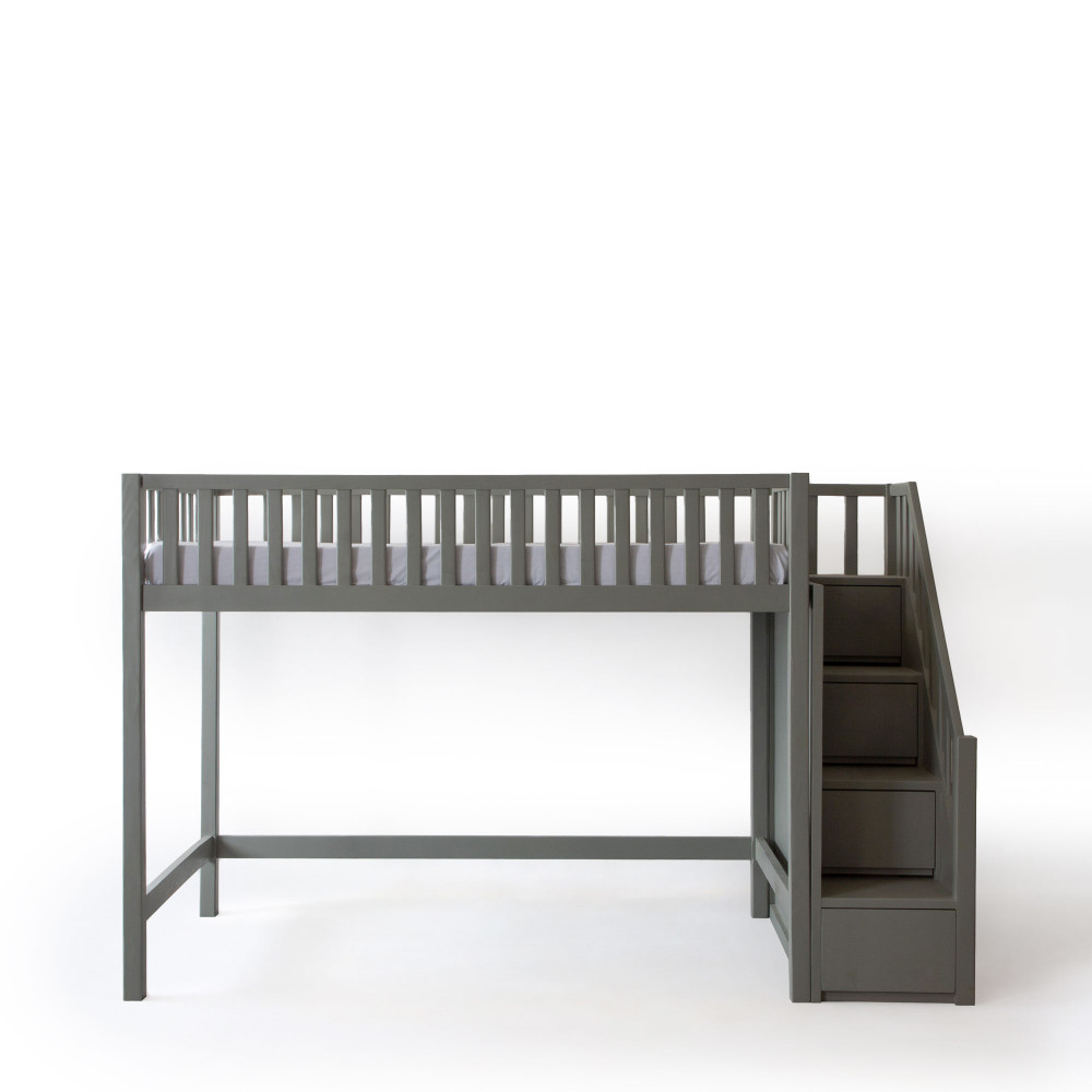 Kids Island Bunk Bed with storage staircase