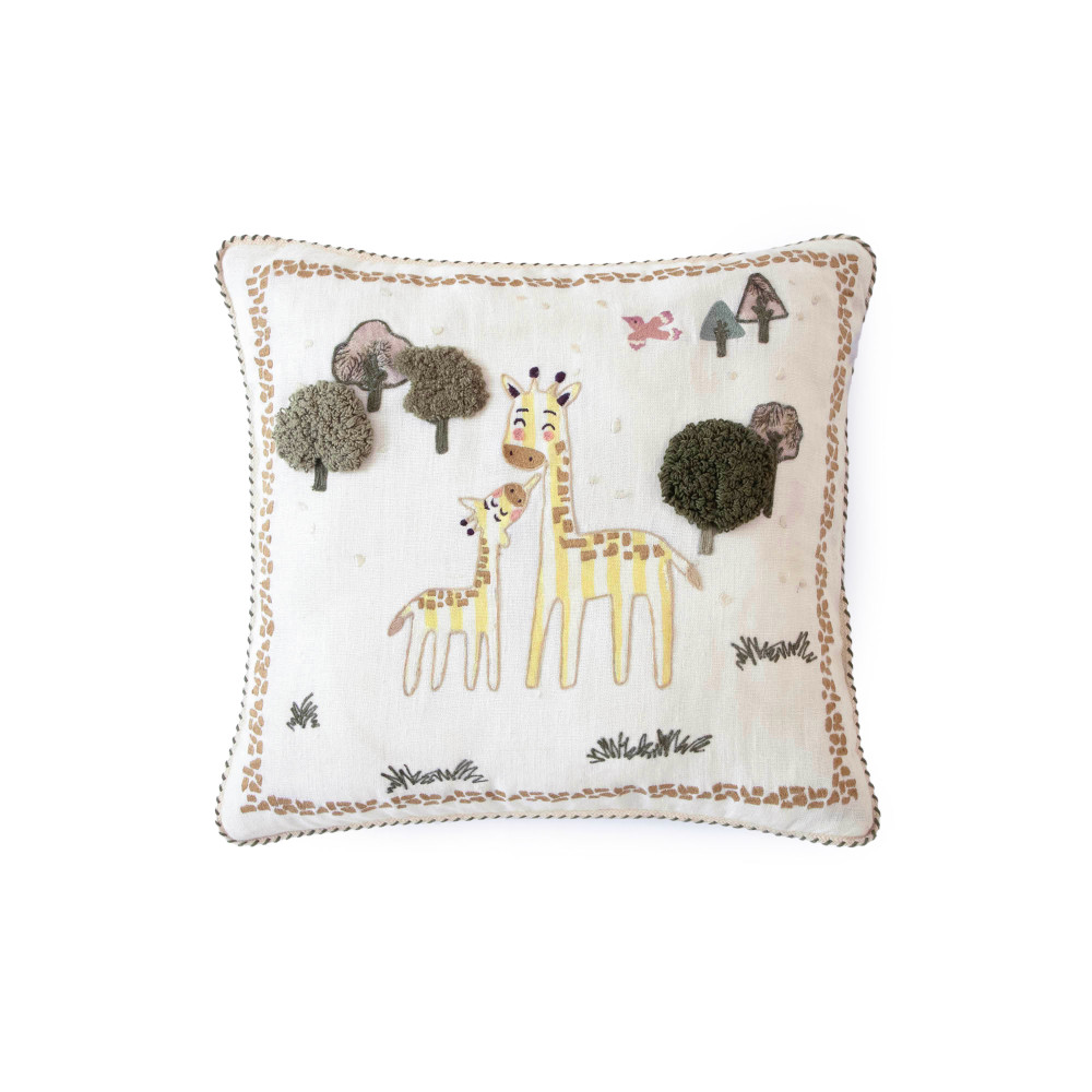 Mama &amp; Baby Giraffe Kids Cushion Cover