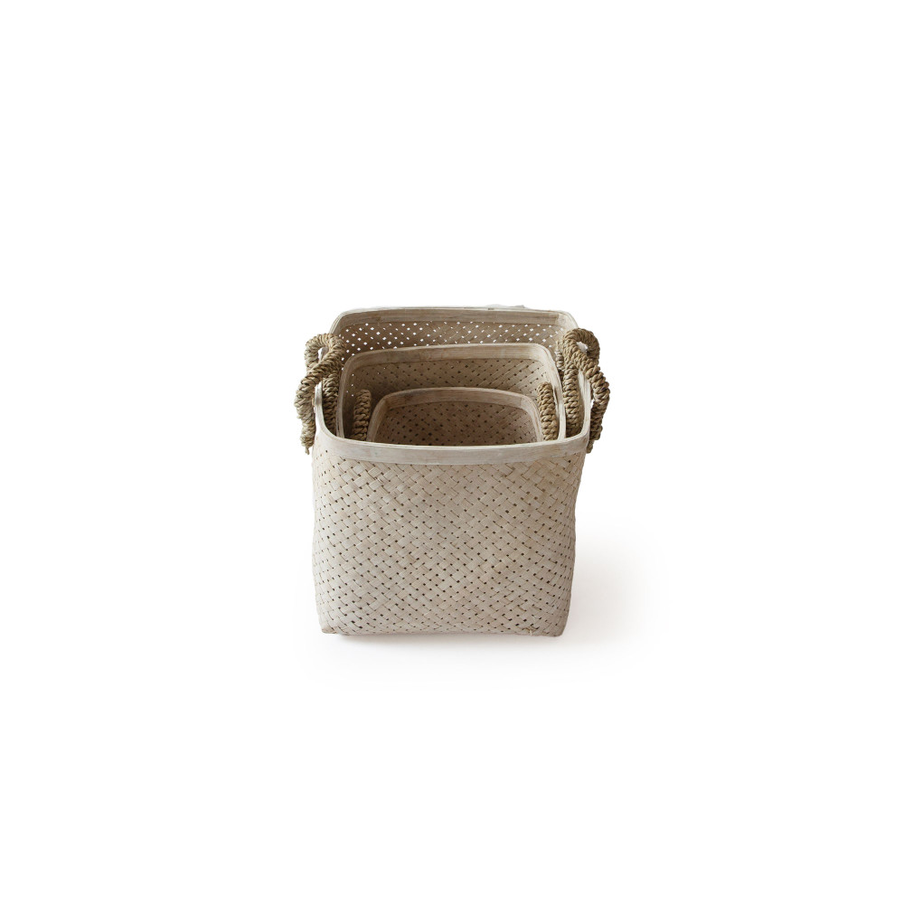 Monkey Forest Seagrass White Basket