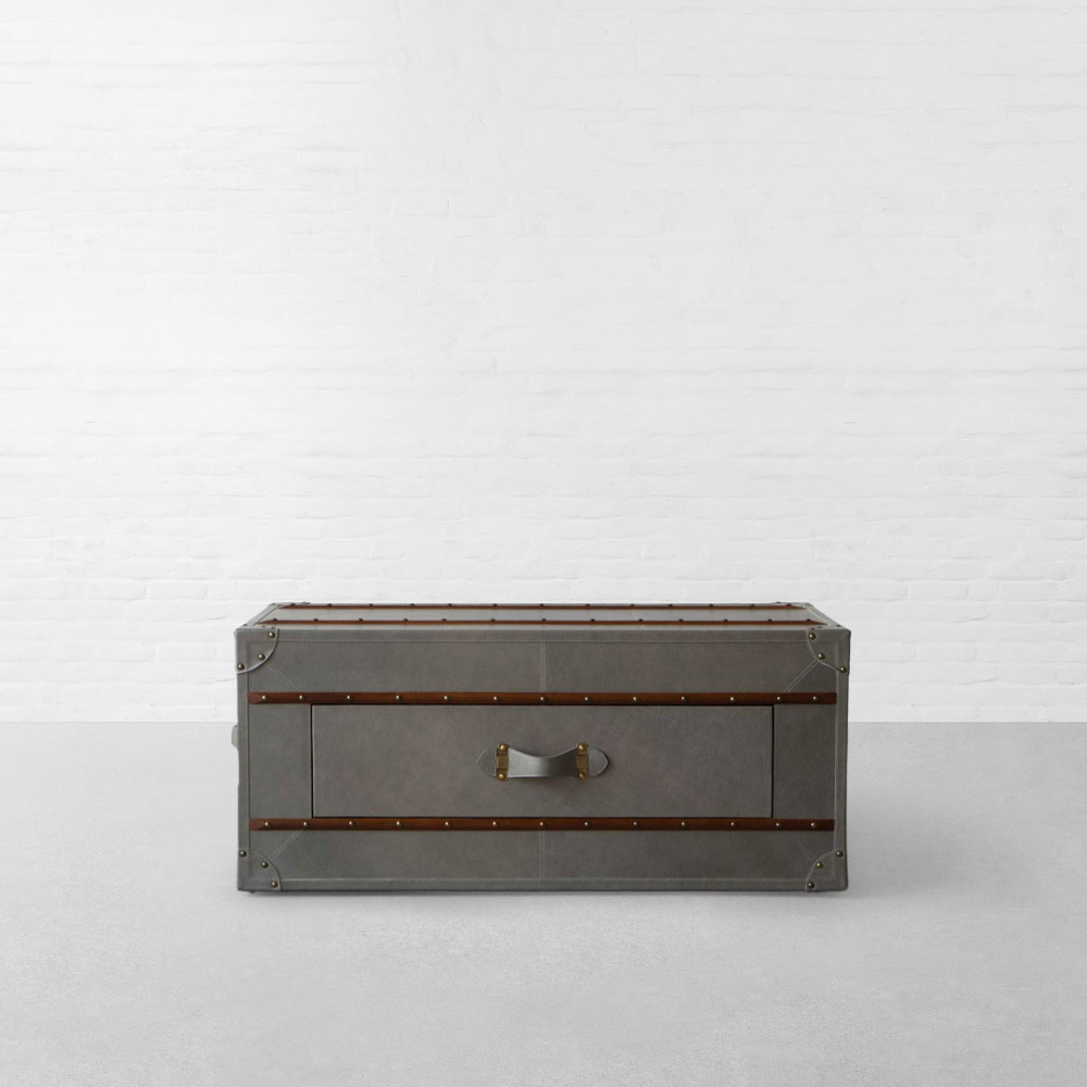 Samode Leather Trunk Coffee Table