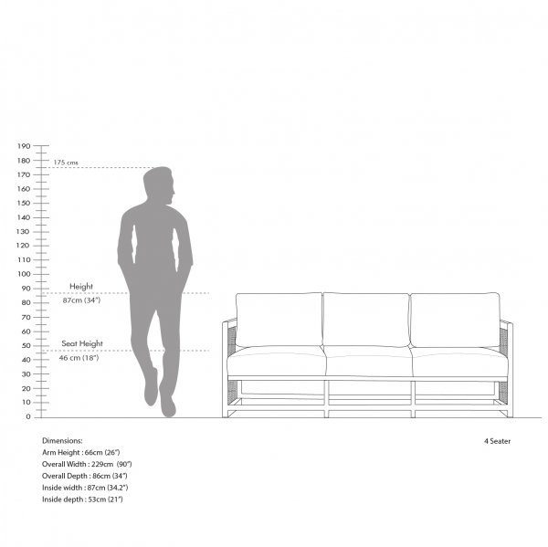 Southampton Rattan Leather Sofa