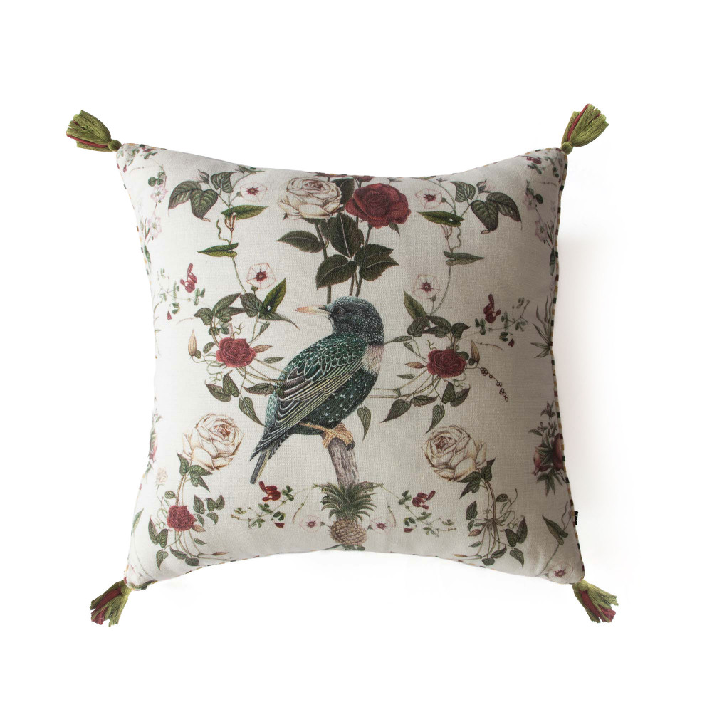 Starlings at the Rose Garden - Day Cushion Cover