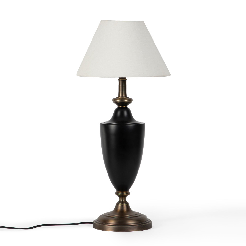 Vienna Chalice Table Lamp Stand (Ebony &amp; Brass Finish)