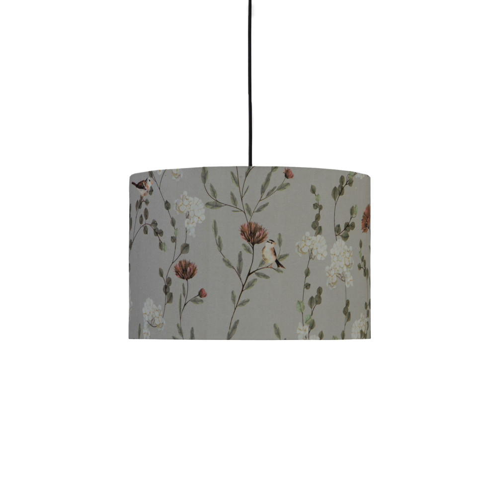 Villa Cylindrical Pendant Lamp - Chrysanthemums &amp; Sparrows Breeze